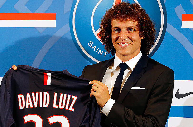 20. David Luiz: 2014 für 49,5 Millionen Euro vom FC Chelsea zu Paris St. Germain.