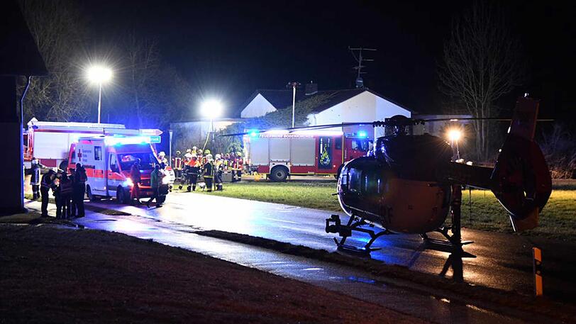 ...und kam mit einem Rettungshubschrauber in eine Klinik.