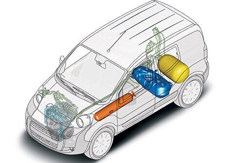 Der Fiat Fiorino mit Erdgasantrieb