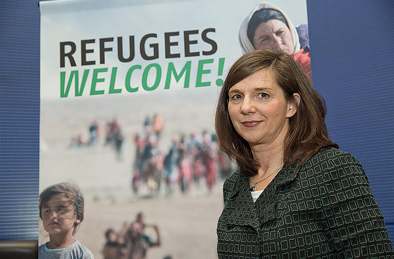 "Refugees welcome": Die Fraktionsvorsitzende der Grünen Katrin Göring-Eckardt hat den Entwurf für ein neues Einwanderungsgesetz vorgelegt.
