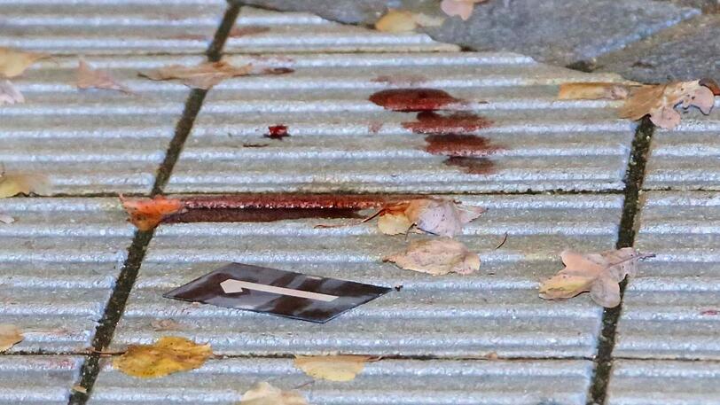 Blutspuren am Tatort.