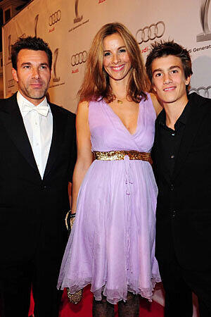 Die Familie Steeb: Uwe, Kim und Sohn Luke.