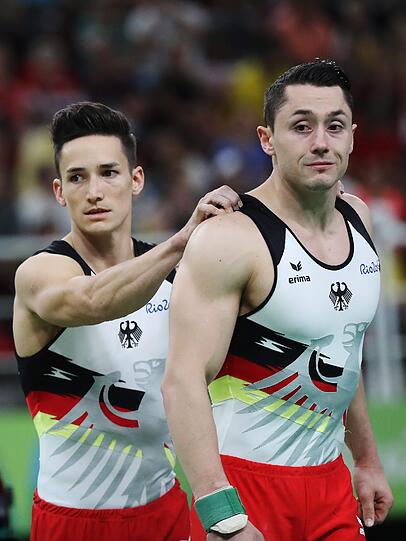Trotz eines Kreuzbandrisses hat Andreas Toba weitergeturnt. Die Bilder aus Rio.