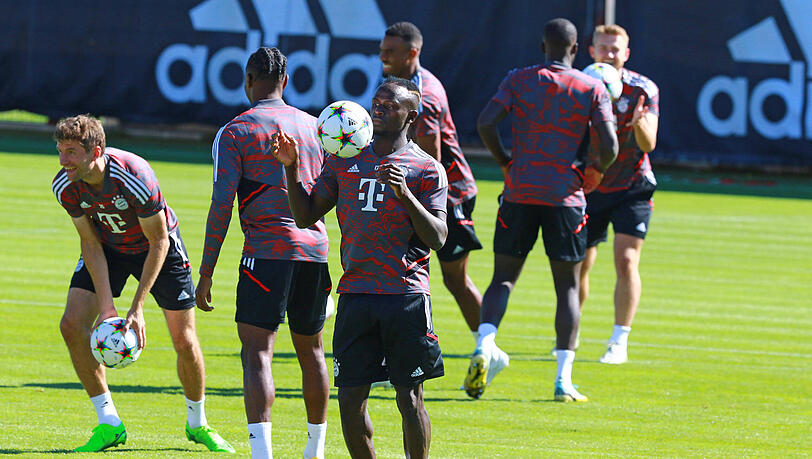 Die Bayern beim Abschlusstraining vor der Partie gegen den FC Barcelona.