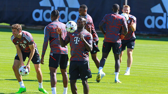 Die Bayern beim Abschlusstraining vor der Partie gegen den FC Barcelona.