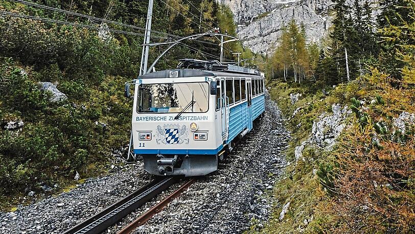 Ein Triebwagen der Bayerischen Zugspitzbahn von heute.