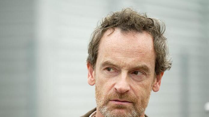 Jörg Hartmann als Kriminalhauptkommissar Jan Pawlak bei Dreharbeiten zum Dortmunder "Tatort".