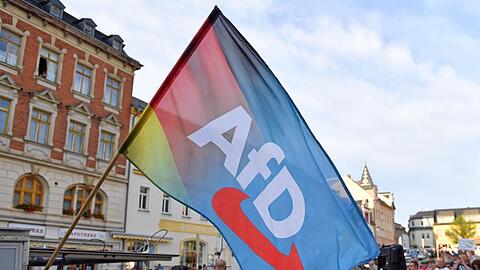 Eine AfD-Kundgebung in Sachsen.