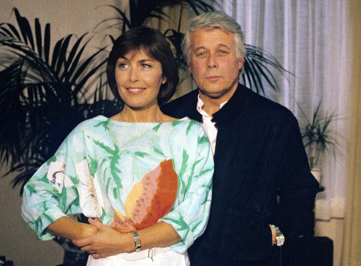 1986: Thekla Carola Wied und Peter Weck bei Dreharbeiten zu der beliebten TV-Serie "Ich heirate eine Familie"