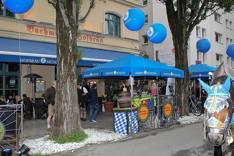 Das "Bachmaier Hofbräu" auf der Leopoldstrasse
