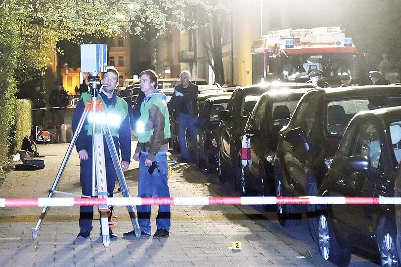 Die Polizei sichert Spuren