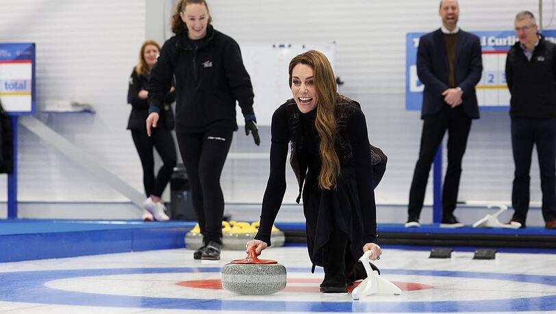 Prinzessin Kate beim Curling in Stirling.