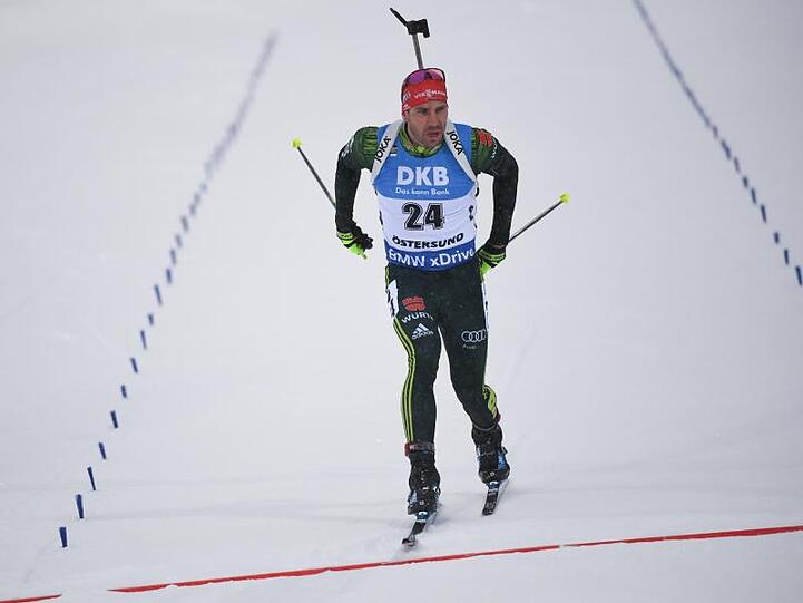 Arnd Peiffer landete nach einem Schießfehler auf Platz drei.