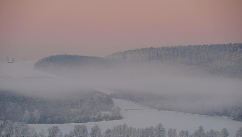 Winterlandschaft im Kreis Osterode am Harz.