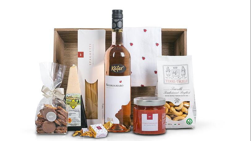 Der Präsentkorb "Käfer Momente" von Feinkost Käfer.