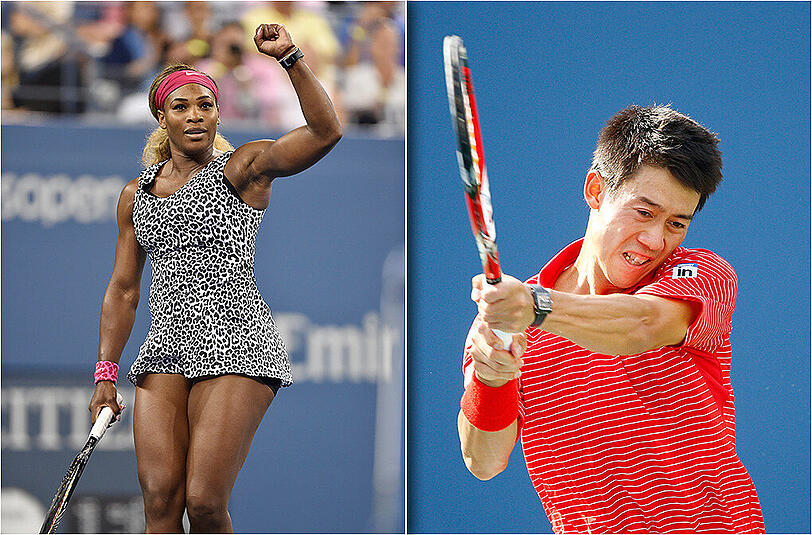 Serena Williams hat bei den diesjährigen US Open noch keinen Satz verloren. Kei Nishikori erreichte Historisches und kam als erster Japaner seit 1918 unter die ersten Vier.