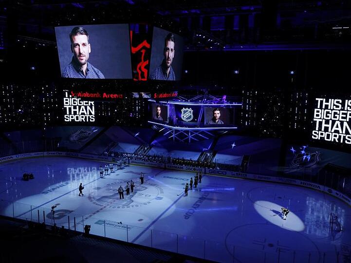 Vor der Partie der Tampa Bay Lightning gegen die Boston Bruins wurde in einem Video zum Kampf gegen Rassismus aufgerufen.