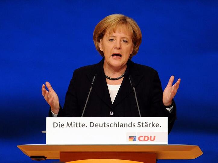 Die Kanzlerin auf dem CDU-Parteitag in Stuttgart: Angela Merkel.