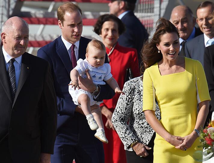 Weitere Bilder der royalen Familie bei ihrem fröhlichen Empfang in Sydney.