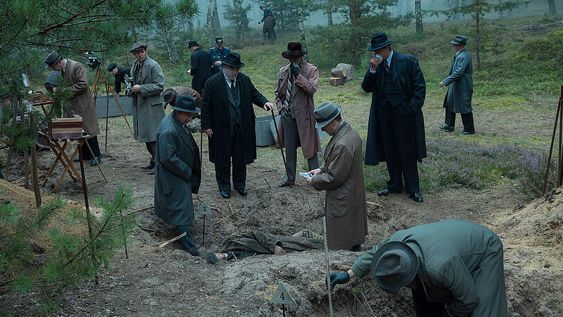 Babylon Berlin: Ernst Gennat (UDO SAMEL), Gereon Rath (VOLKER BRUCH), August Benda (MATTHIAS BRANDT)