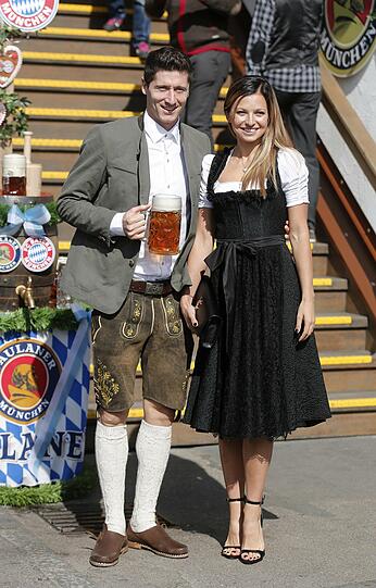 Robert Lewandowski mit Frau Anna Stachurska