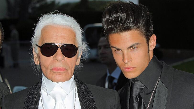 Karl Lagerfeld und Baptiste Giacobini im Mai 2010. Karl Lagerfeld und Baptiste Giacobini im Mai 2010.