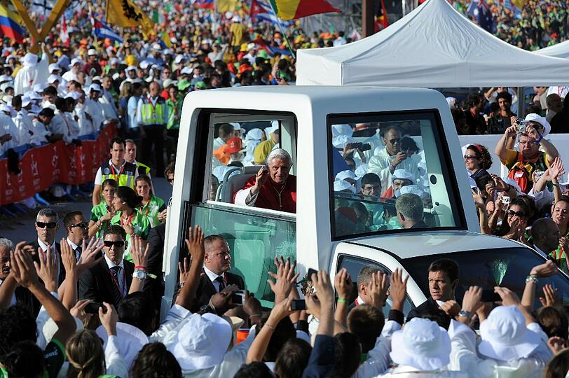 Mehr als eine Million Gläubige kamen zum Abschluss des Weltjugendtages. Die Bilder von der Messe mit Papst Benedikt XVI.