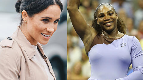Herzogin Meghan (l.) will Serena Williams im Kampf um den US-Open-Titel vor Ort die Daumen drücken