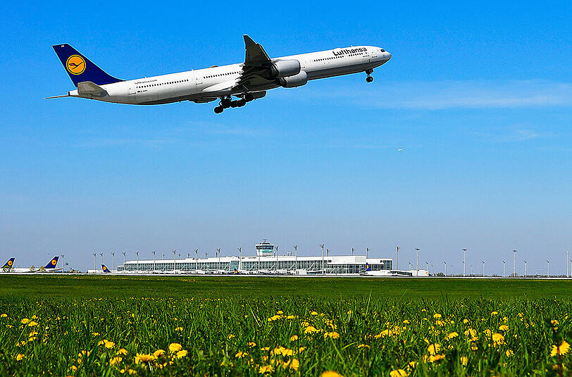 So sieht das Satellitenterminal am Flughafen München aus.