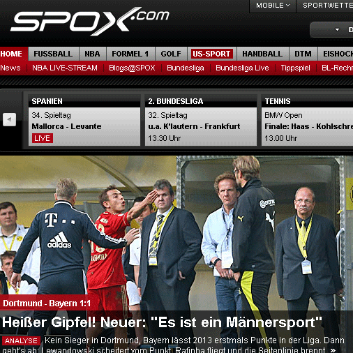 Das Sportportal spox.com sieht einen "Heißen Gipfel" und zitiert Manuel Neuer.