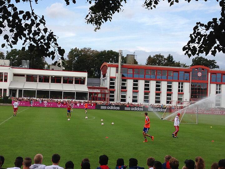 Die Trainingseinheit des FC Bayern München am Samstagvormittag.