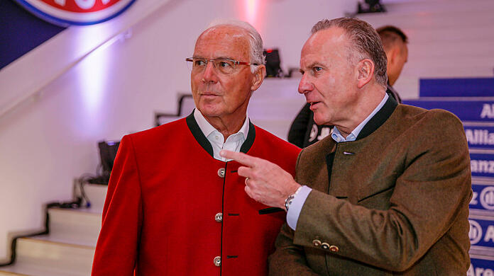 Franz Beckenbauer i Karl-Heinz Rummenigge w 2016 r