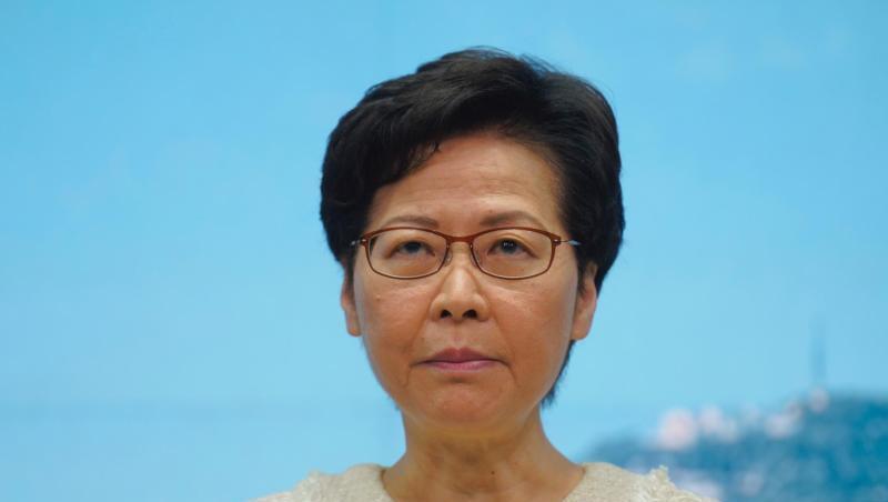 Carrie Lam, Regierungschefin der chinesischen Sonderverwaltungszone Hongkong, bei einer Pressekonferenz. Carrie Lam, Regierungschefin der chinesischen Sonderverwaltungszone Hongkong, bei einer Pressekonferenz.