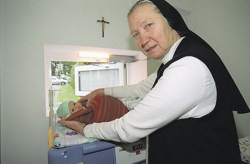 &bdquo;Jeder Mensch hat ein Recht auf Leben&ldquo;: Schwester Daniela in der Münchner Babyklappe vom Kloster St. Gabriel.
