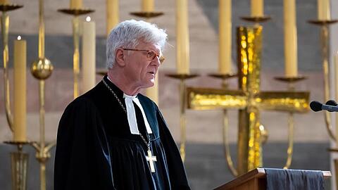 Heinrich Bedford-Strohm hält einen Gottesdienst. Foto: Sven Hoppe/dpa/Archivbild
