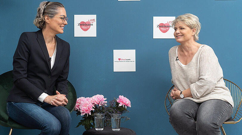 Schauspielerin Andrea Spatzek zu Gast beim Live-Event "Single, 50+ sucht..."