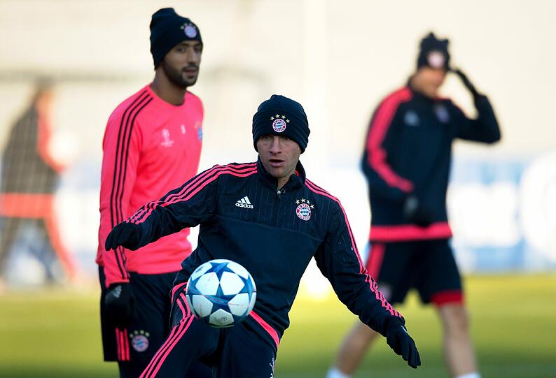Die Bilder vom Abschlusstraining der Bayern vor dem Champions-League-Spiel gegen Olympiakos Piräus.