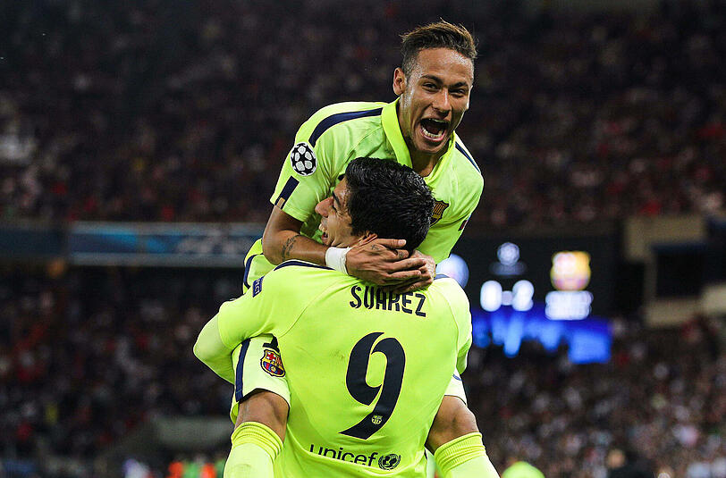 Neymar und Suarez erzielten die drei Tore für den FC Barcelona gegen Paris.