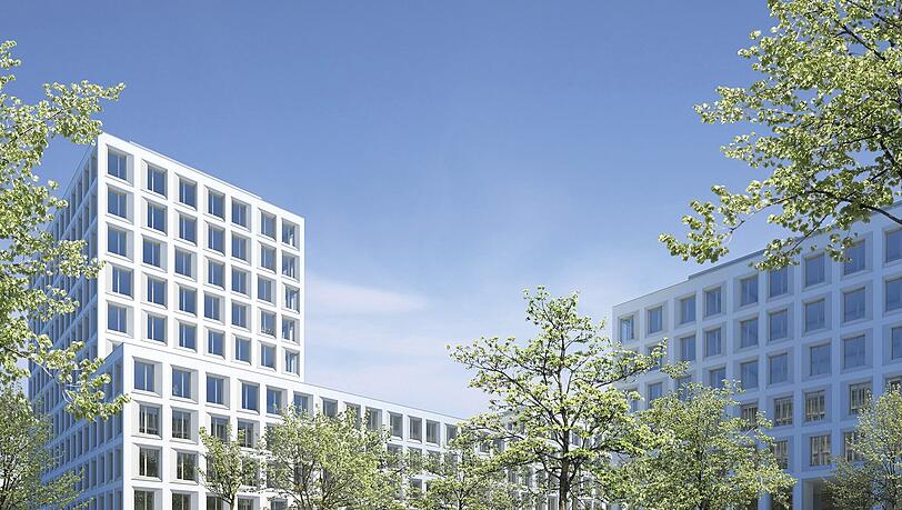 Das Forum am Hirschgarten, das Ende 2013 fertiggestellt sein soll. Das Forum am Hirschgarten, das Ende 2013 fertiggestellt sein soll.
