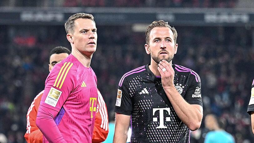 Wann können sie wieder spielen? Die derzeit verletzten Bayern-Anführer Manuel Neuer (l.) und Harry Kane.