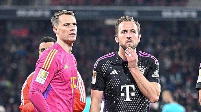 Wann können sie wieder spielen? Die derzeit verletzten Bayern-Anführer Manuel Neuer (l.) und Harry Kane.