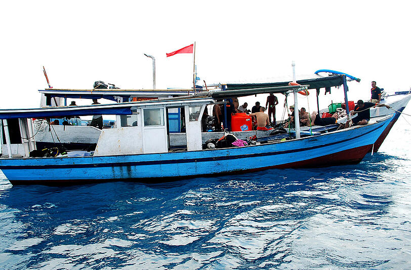 Indonesisches Touristenschiff untergegangen. 15 Menschen werden noch vermisst. (Symbolbild)