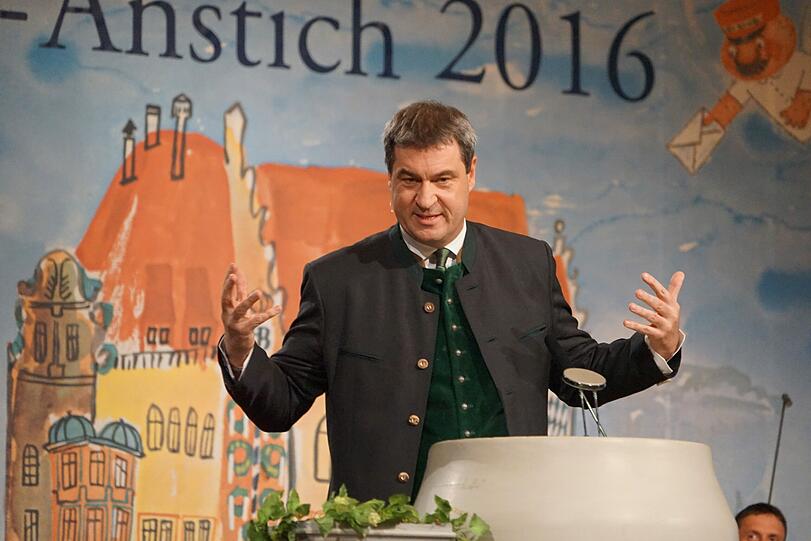 Markus Söder bei seiner Rede.