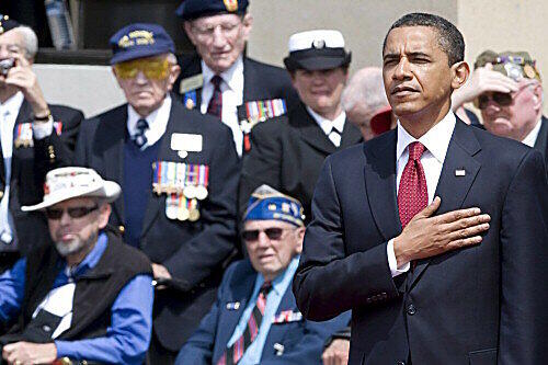 Obama mit Weltkriegsveteranen