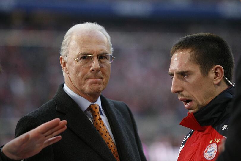 Ribéry müsste an seine Glanzzeiten anknüpfen, um wieder einen Stammplatz in der Bayern-Elf zu bekommen, so Franz Beckenbauer (l.)