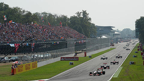 Blick auf den legendären Kurs in Monza.