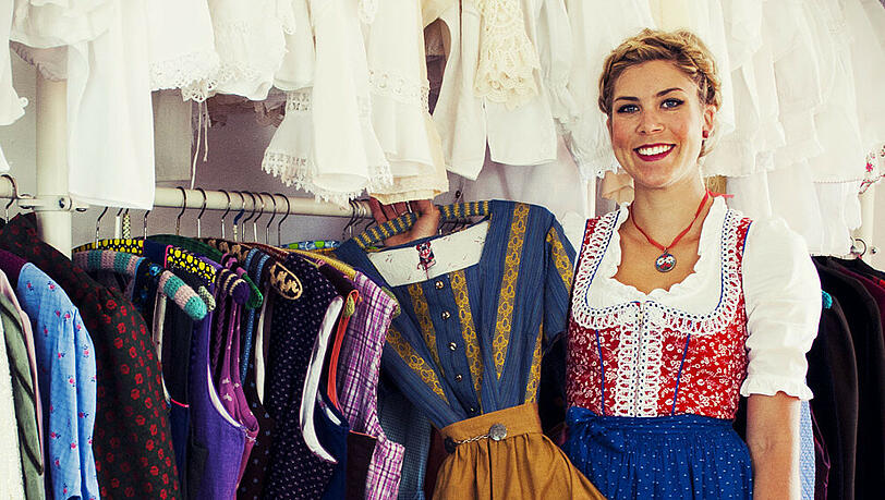 Julia Müllers Vintage-Dirndl sind Einzelstücke Julia Müllers Vintage-Dirndl sind Einzelstücke