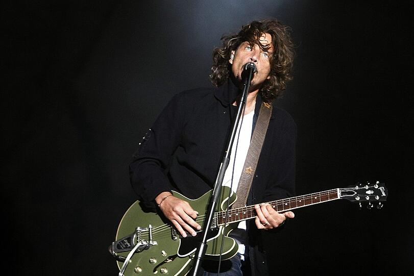 Chris Cornell, Sänger der US-Band "Soundgarden", spielt auf dem Lollapalooza in Chile 2014