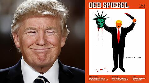 "Der Spiegel" zeigt auf seinem Cover eine Karikatur von Donald Trump als Henker - dafür gibt es Lob von der Kollegen der amerikanischen Presse.