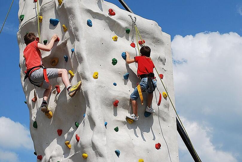 Der Kletterturm.